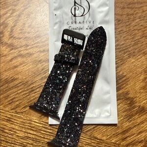Black Glitter Watch Band for APPLE WATCH
